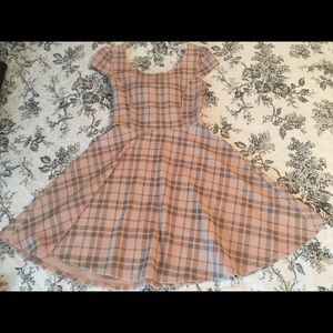 Super Sweet Pink Plaid Skater Dress 🌷